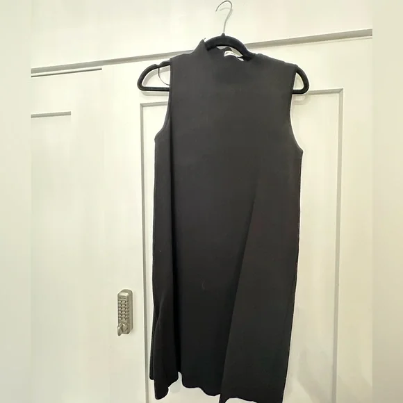 zara black turtleneck dress ZARA Forest Green Turtleneck Dress with 3/4 Sleeve- Size M